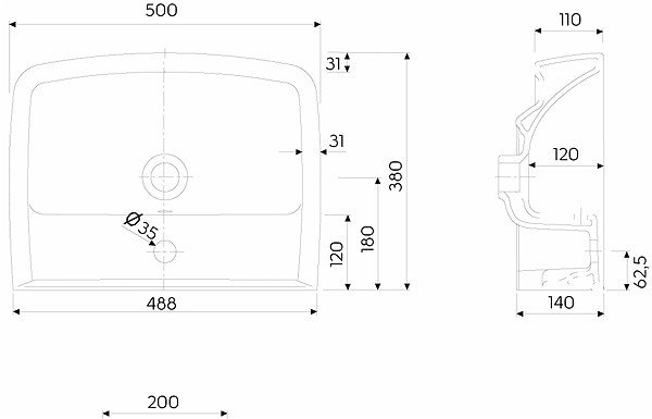 Set mobilier Kolo Rekord 50cm lavoar si dulap