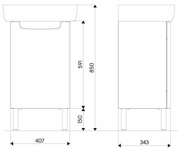 Set mobilier Kolo Rekord 50cm lavoar si dulap